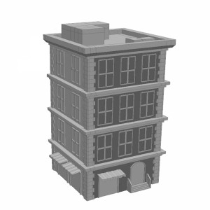 مدل سه بعدی آپارتمان فانتزی در چهار طبقه