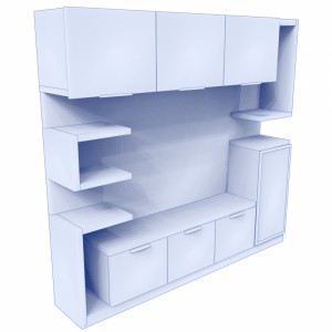 مدل سه بعدی میز تلویزیون جهت دکوراسیون داخلی منزل