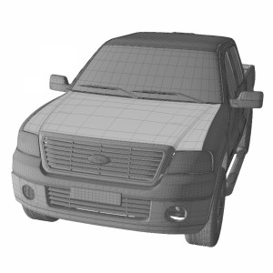 مدل سه بعدی 3D ماشین وانت باری فورد با کیفیت بالا