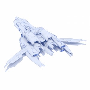 مدل سه بعدی 3D صفینه فضایی تخلیلی در حال پرواز