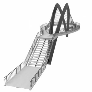 مدل سه بعدی پل پیاده روی مدرن